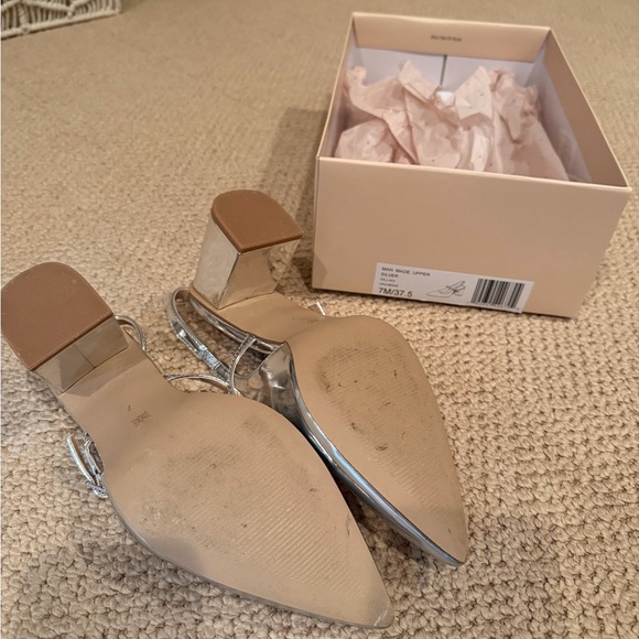 Silver Slingback Heels - Picture 6 of 8